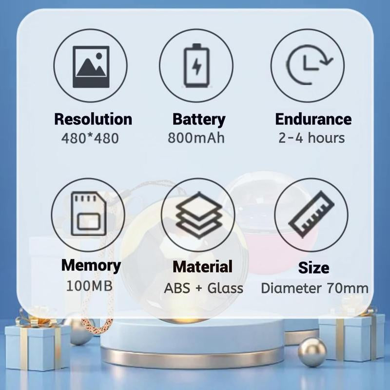 Transform Your Memories with the 3D Digital Crystal Ball Video Player – A Customizable Display Sphere for Cherished Family Moments, Romantic Anniversaries, and Adorable Pet Memories